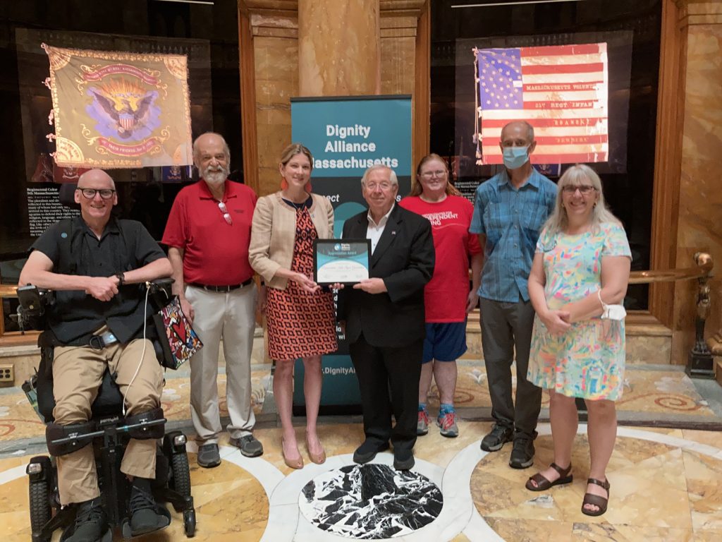 Chris Hoeh, Lachlan Forrow, Representative Kate Lipper-Garabedian, Senator Dick Moore, Susie Backstrom, Bill Henning, Maura Donahue