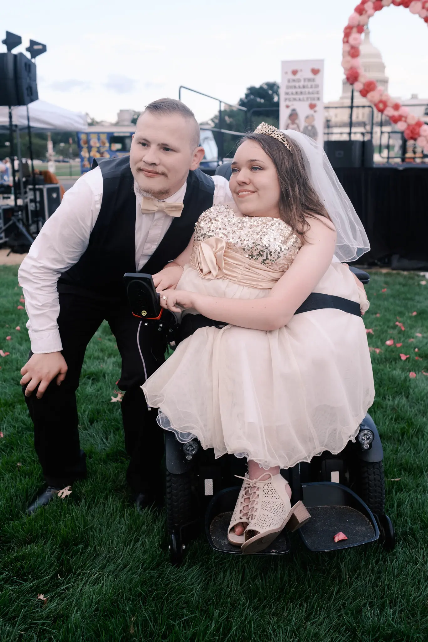 Rainbow Sash Just Married