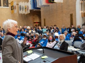 Senator Pat Jehlen speaks