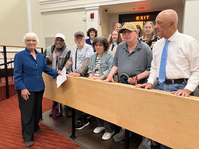 Senator Patricia Jehlen and residents of Hale House