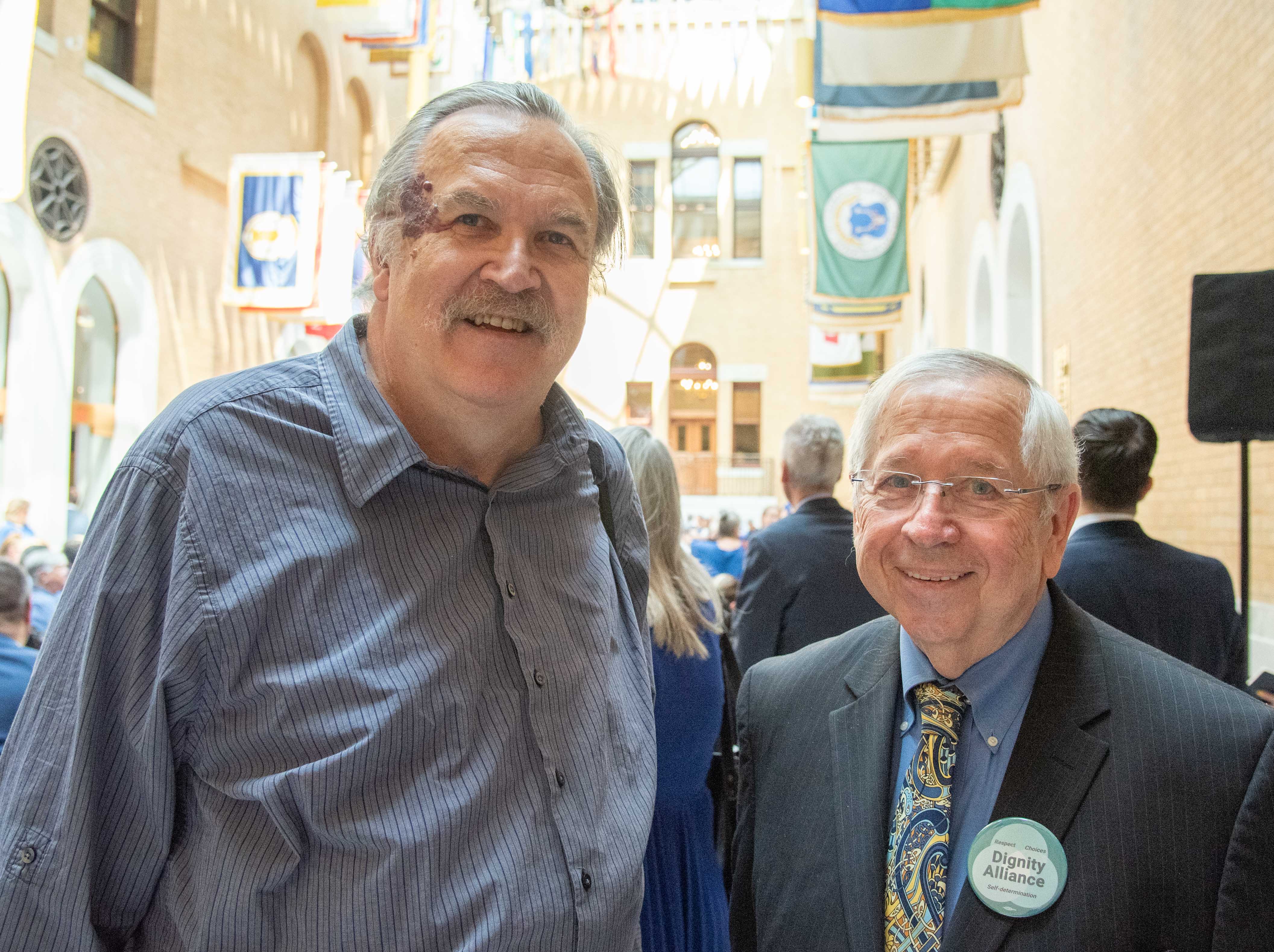 Paul Lanzikos and Sen. Dick Moore